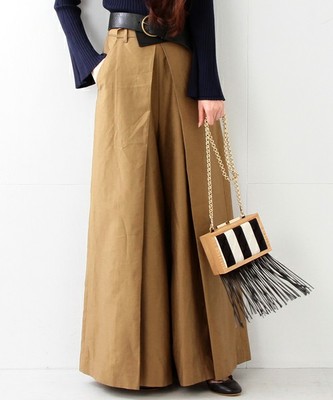 BOX タック ワイドパンツ