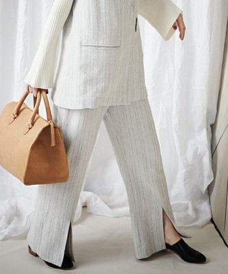 ヘリンボーン ワイドパンツ