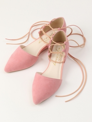 レースアップフラット