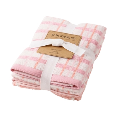 ヴァレ バスタオル 2枚セット ピンク 16SS