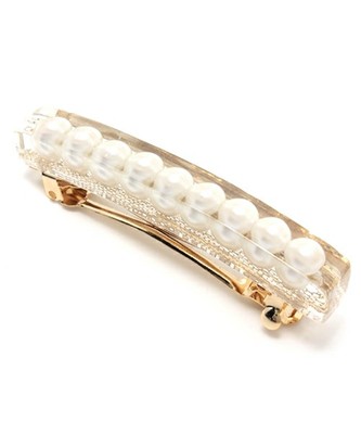 細パールバレッタ