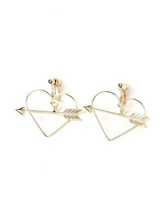 ハート&ヤフレームイヤリング