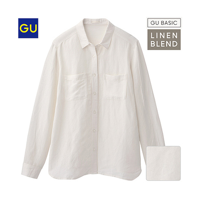 リネンブレンドシャツ