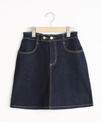 デニムミニ台形スカート