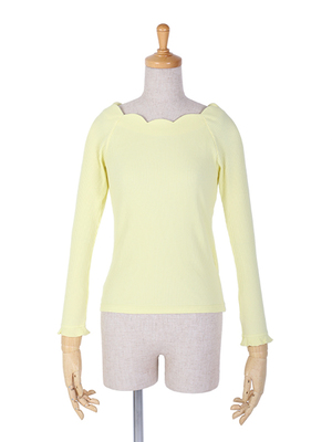 スカラップ衿ぐりテレてんてんT/F&A