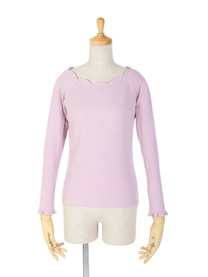 スカラップ衿ぐりテレてんてんT/F&A