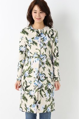 フラワープリントロングコート