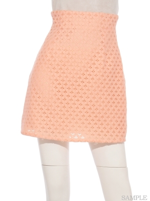 レーススクエアミニスカート