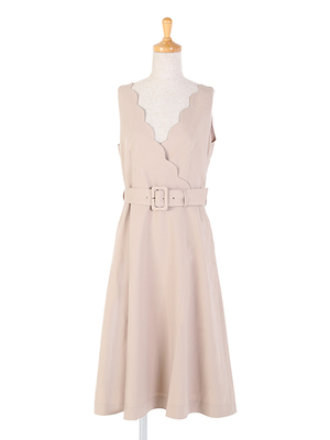 ベルト付きスカラップジャンスカ