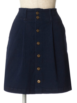 前釦デニムスカート/F i.n.t