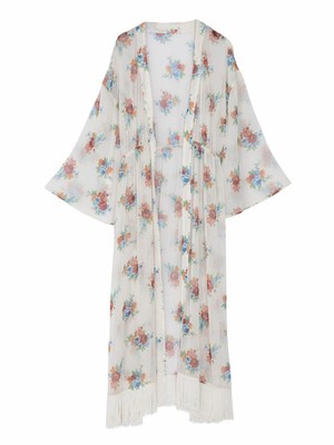 フリンジシフォンガウン