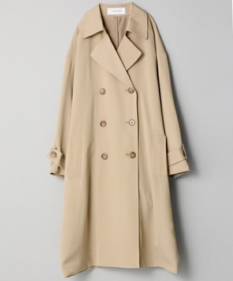 ワイドベルトニュアンストレンチコート
