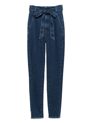 リボン付きデニムスキニーパンツ