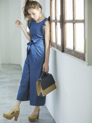 デニムオールインワン