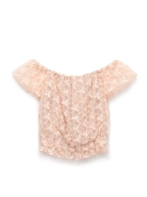 オフショル刺繍ブラウス