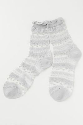 シースルーボヘミアン柄ソックス