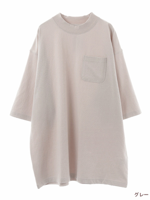 ポケ付きビッグTシャツ