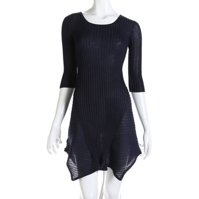 【ViVi掲載商品】レディアゼル ヘムニットワンピース（ネイビー）