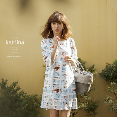 花柄レディサックワンピース 【katriina カトリーナ】