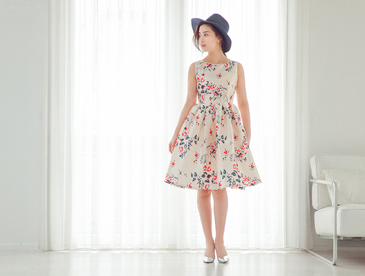 フラワーフレアタックワンピース