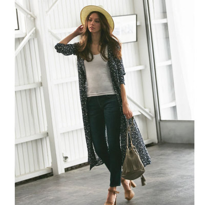 【Flower print one piece】レディース 2way カーディガン