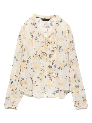 クラシック花柄ブラウス