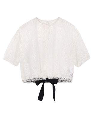 バラ窓シャンティイレース製トップス