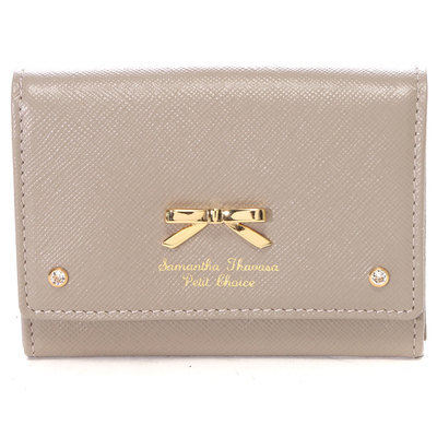 サマンサタバサプチチョイス ダスティーシンプルリボン 名刺パスケース