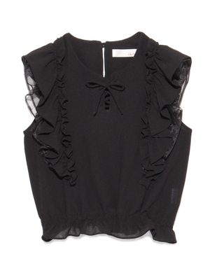 シフォンフリルトップス