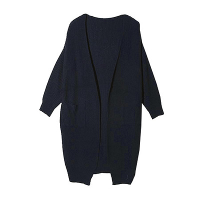 ハリ抜きポイントロングニットカーディガン