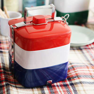 トリコロールランチボックス　三段 