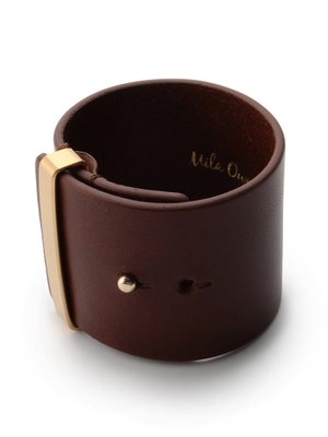 レザー太バングル