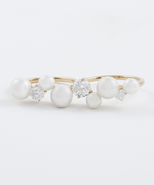 ete ゴールドカラーツインリング