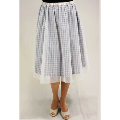 ギンガムチュールスカート