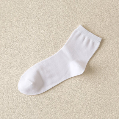 コットンブレンド無地ショートソックス