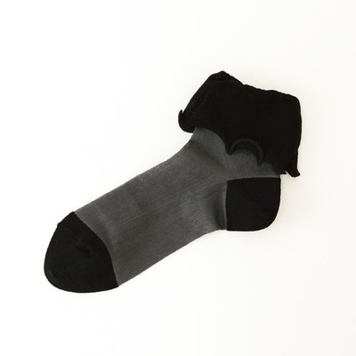 折り返しシアーショートソックス