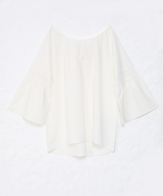 ストライプバックリボンブラウス