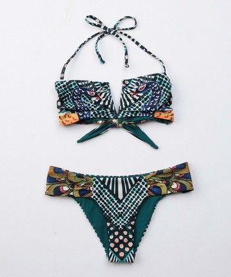 <Mara Hoffman(マラ ホフマン)>ピーコック ビキニ