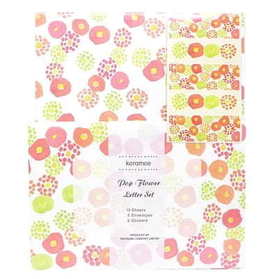 包む レターセット 0−058−5 ポップフラワー