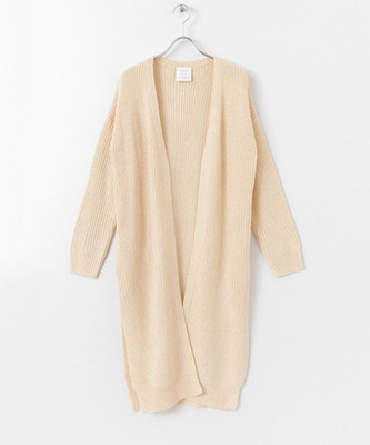 ランジニットロングカーディガン