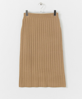 ワイドリブニットスカート