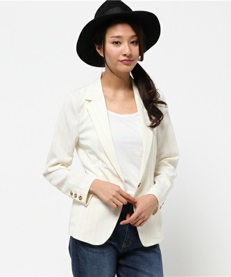 ピンストライプ テーラードジャケット