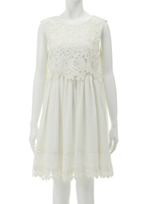 レースドッキングワンピース