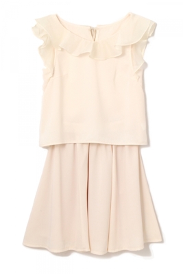 DOUBLE CLOTH ONEPIECE