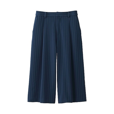 ストライプ ドレープガウチョパンツ