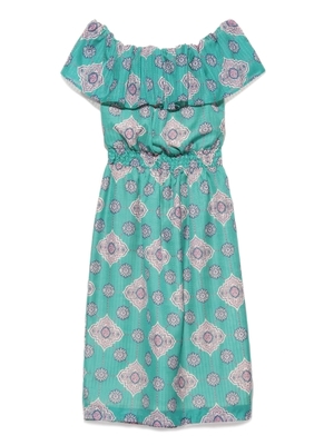 タイル柄ワンピース