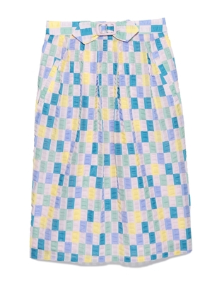 ブロックチェックタイトスカート