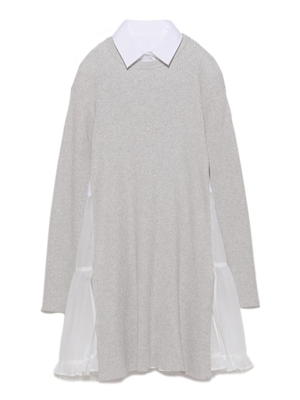 スイッチングニットワンピース