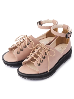 レースアップサンダル