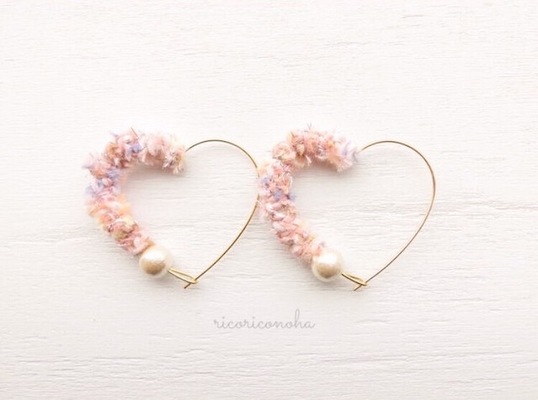 SAKURA heart pierce × cotton pearl